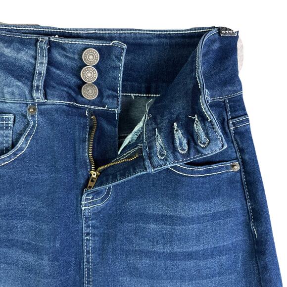 OAK & VINE Denim Midi Skirt Womens Size 2 - Picture 3 of 10